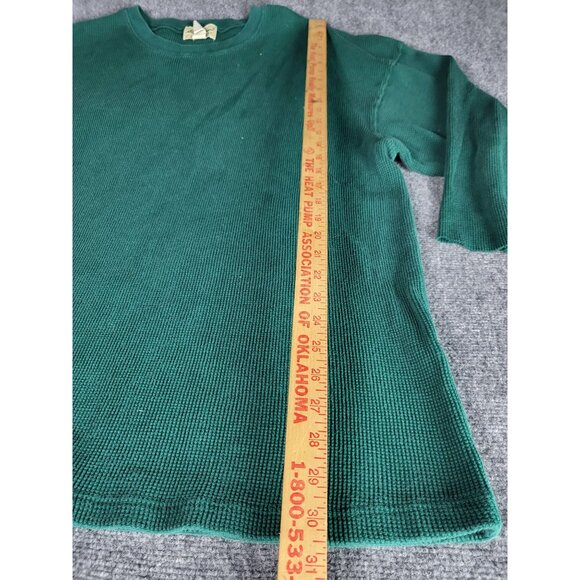 Eddie Bauer Crew Neck Sweater Men Sz XXL Green WPL9647 Waffle Knit Work Winter - Picture 3 of 7